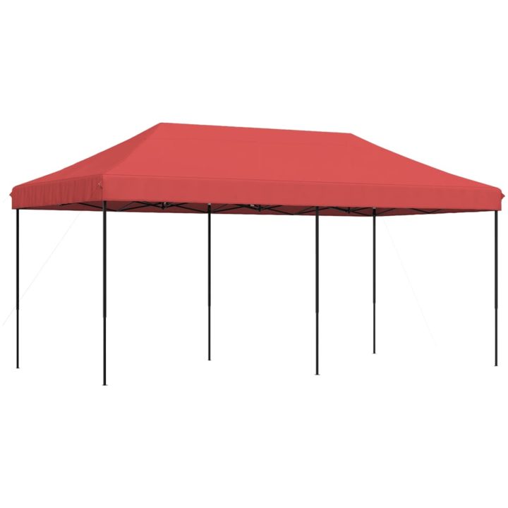Pop-Up hopfällbart partytält 580x292x315 cm vinröd vidaXL – bild 5