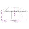 Pop-Up hopfällbart partytält 580x292x315 cm vinröd vidaXL – miniatyr 9