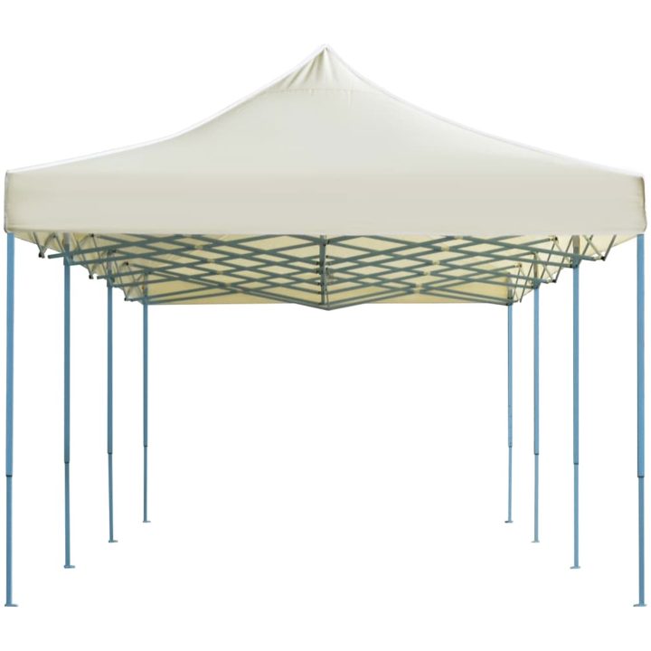 Pop-Up hopfällbart partytält gräddvit 3x9 m vidaXL – bild 3