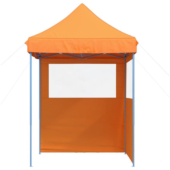 Pop-Up hopfällbart partytält med 2 sidoväggar ORANGE vidaXL – bild 3
