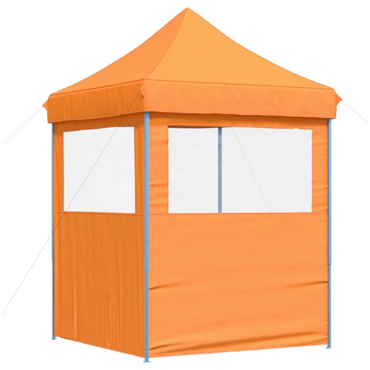 Pop-Up hopfällbart partytält med 2 sidoväggar ORANGE vidaXL – bild 5