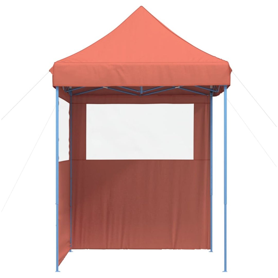 Pop-Up hopfällbart partytält med 2 sidoväggar terrakotta vidaXL – bild 4