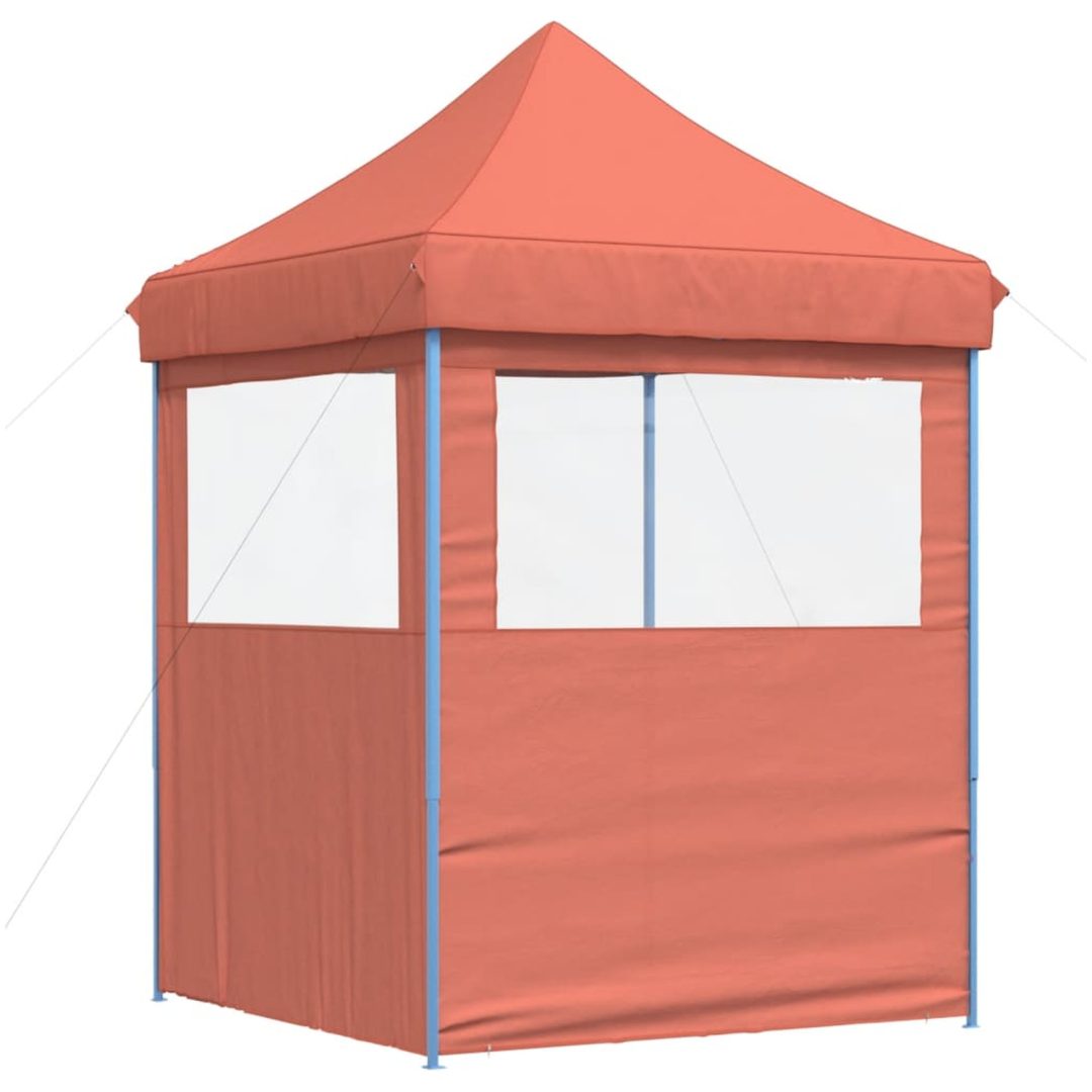 Pop-Up hopfällbart partytält med 2 sidoväggar terrakotta vidaXL – bild 5