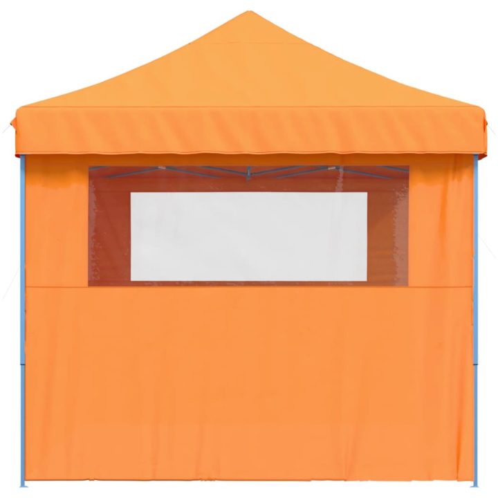 Pop-Up hopfällbart partytält med 3 sidoväggar ORANGE vidaXL – bild 4