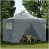 Pop-Up hopfällbart partytält med 4 sidoväggar 3x4,5 m antracit vidaXL – miniatyr 2