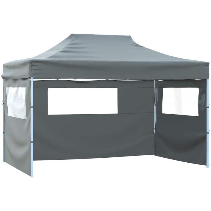 Pop-Up hopfällbart partytält med 4 sidoväggar 3x4,5 m antracit vidaXL – bild 4