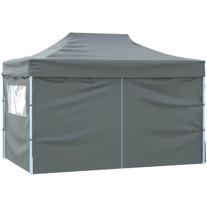 Pop-Up hopfällbart partytält med 4 sidoväggar 3x4,5 m antracit vidaXL – bild 6