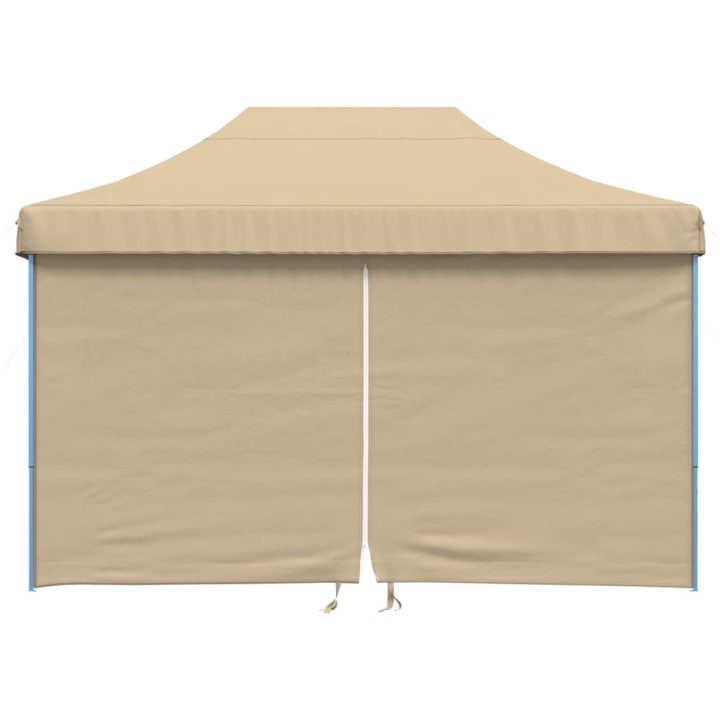 Pop-Up hopfällbart partytält med 4 sidoväggar beige vidaXL – bild 3