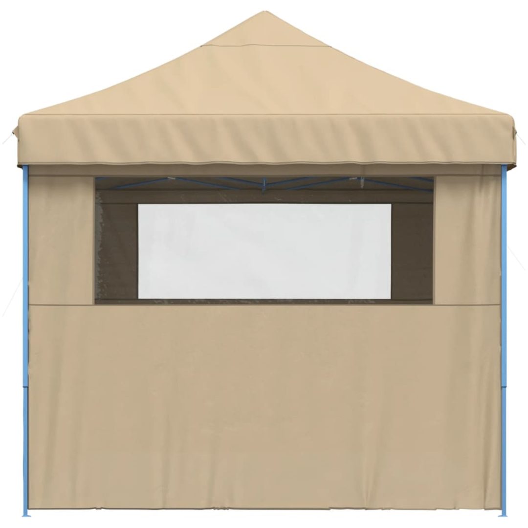 Pop-Up hopfällbart partytält med 4 sidoväggar beige vidaXL – bild 4