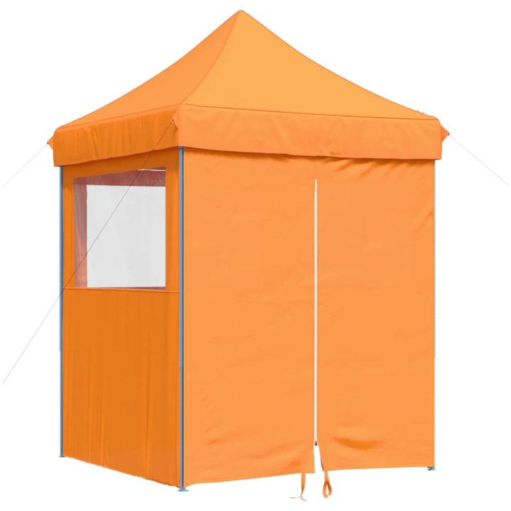 Pop-Up hopfällbart partytält med 4 sidoväggar ORANGE vidaXL – bild 2