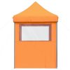 Pop-Up hopfällbart partytält med 4 sidoväggar ORANGE vidaXL – miniatyr 4