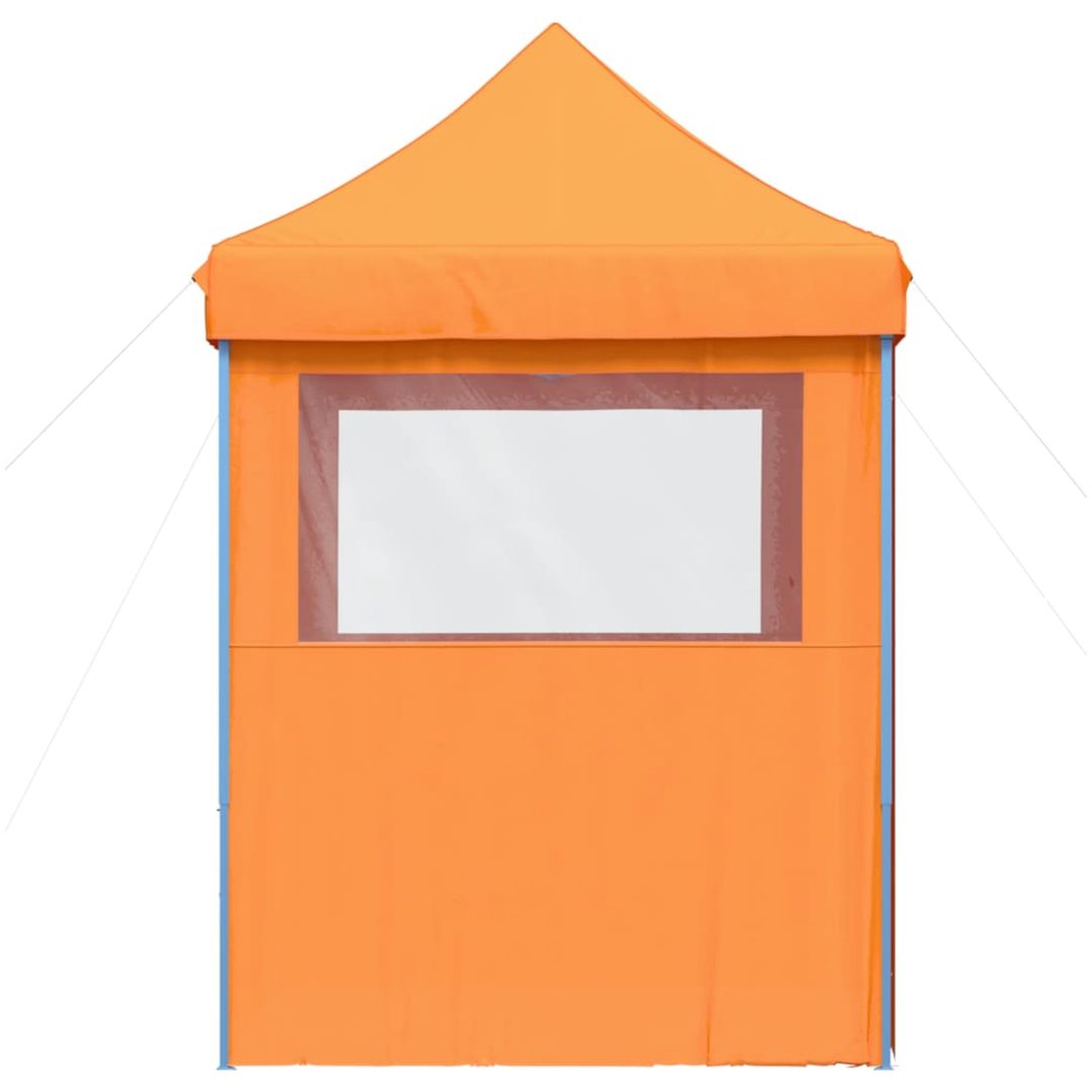 Pop-Up hopfällbart partytält med 4 sidoväggar ORANGE vidaXL – bild 4