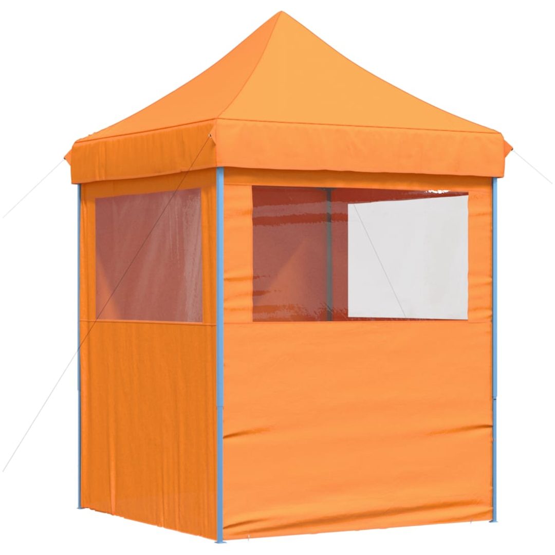 Pop-Up hopfällbart partytält med 4 sidoväggar ORANGE vidaXL – bild 5
