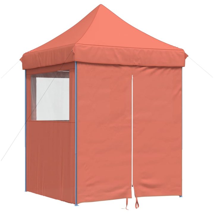 Pop-Up hopfällbart partytält med 4 sidoväggar terrakotta vidaXL – bild 2