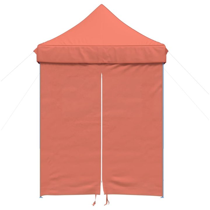 Pop-Up hopfällbart partytält med 4 sidoväggar terrakotta vidaXL – bild 3