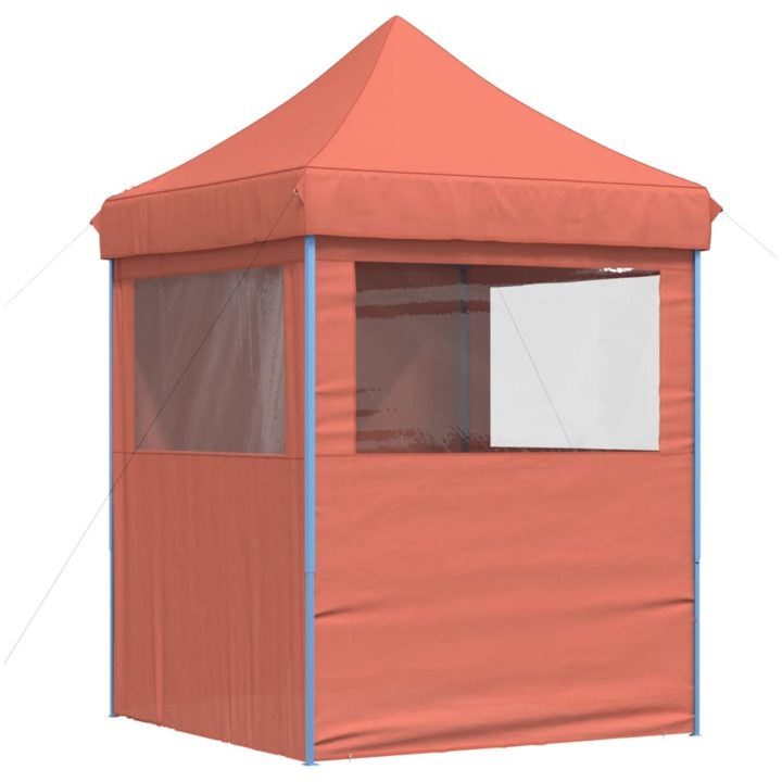Pop-Up hopfällbart partytält med 4 sidoväggar terrakotta vidaXL – bild 5