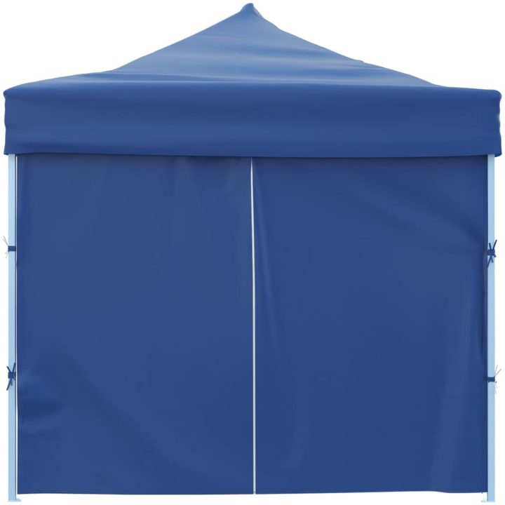 Pop-Up hopfällbart partytält med 8 sidoväggar blå 3x9 m vidaXL – bild 6
