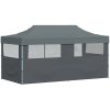 Pop-Up hopfällbart partytält med sidoväggar 3x6 m antracit vidaXL – miniatyr 7
