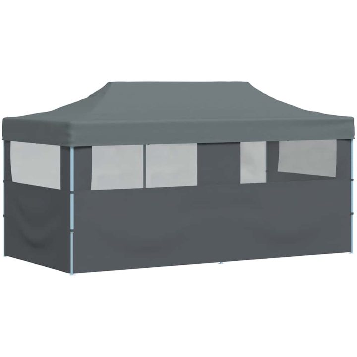Pop-Up hopfällbart partytält med sidoväggar 3x6 m antracit vidaXL – bild 7