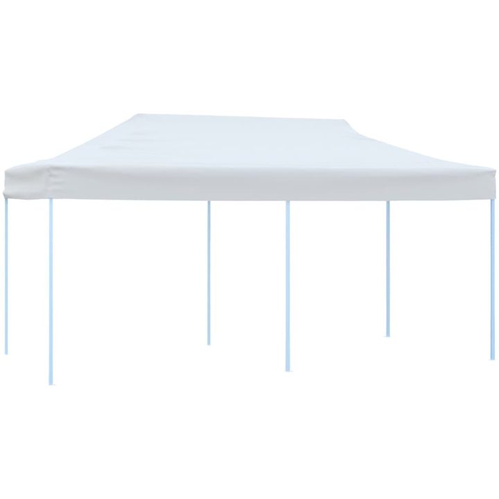 Pop-Up hopfällbart partytält med sidoväggar 3x6 m stål vit vidaXL – bild 3
