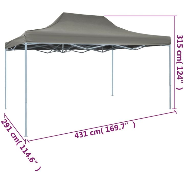 Pop-Up hopfällbart tält 3x4,5 m antracit vidaXL – bild 11