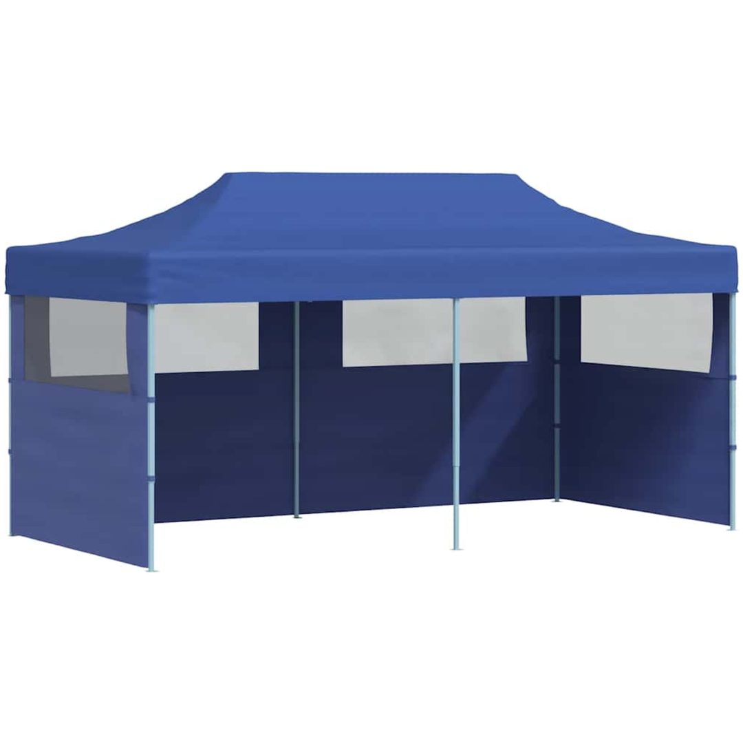 Pop-up partytält hopfällbart 3 x 6 m blå vidaXL – bild 2