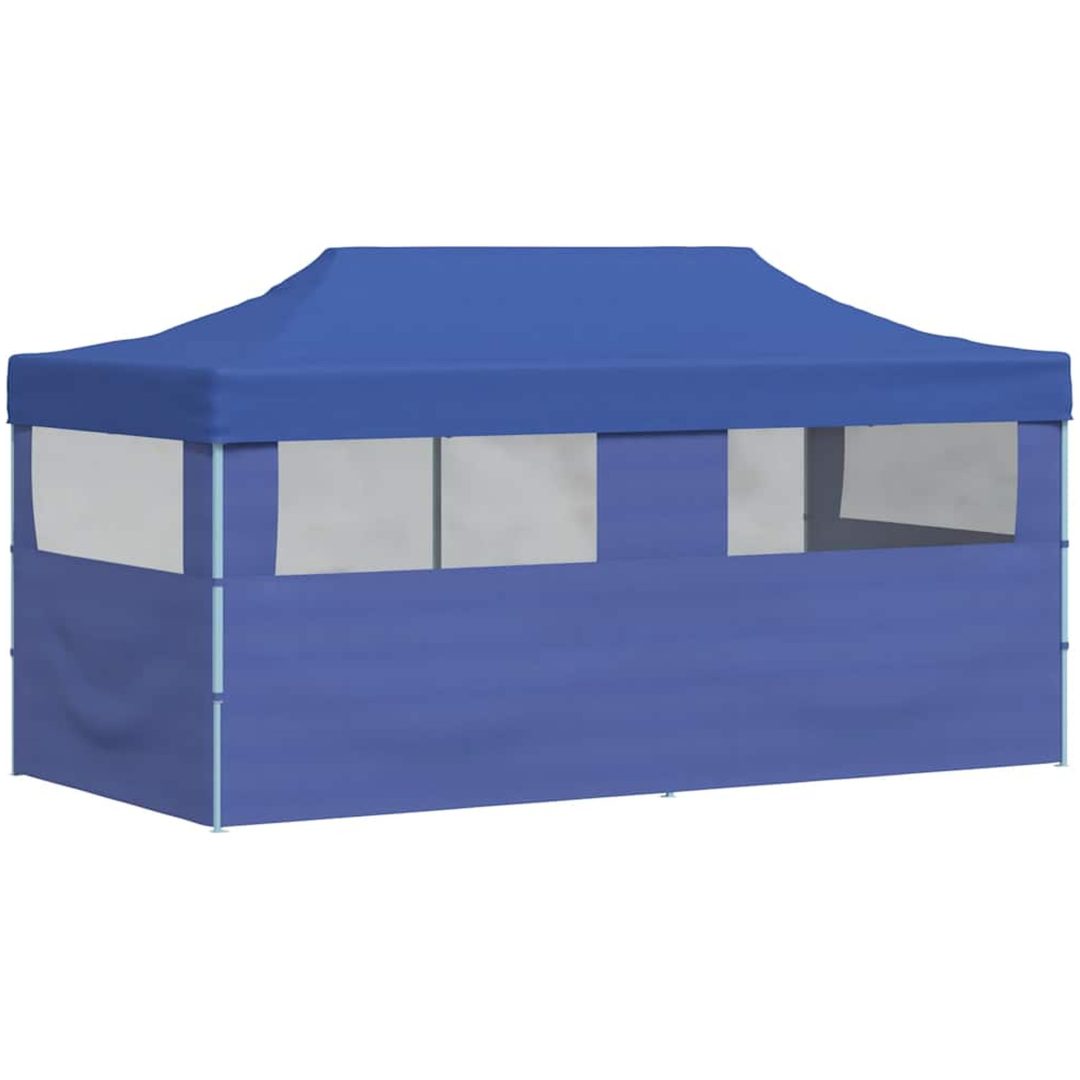 Pop-up partytält hopfällbart 3 x 6 m blå vidaXL – bild 7
