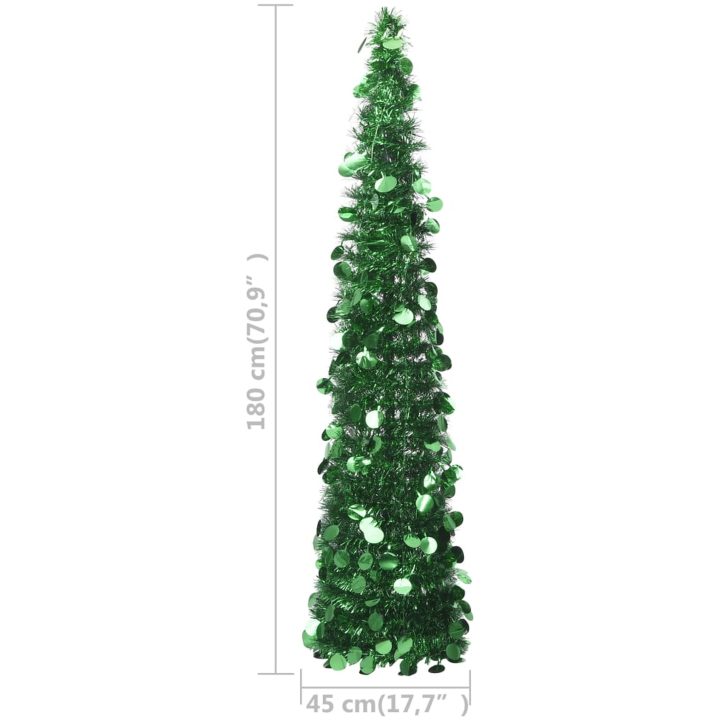 Pop-up plastgran grön 180 cm PET vidaXL 180 x 45 cm – bild 5