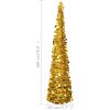 Pop-up plastgran guld 180 cm PET vidaXL 180 x 45 cm – miniatyr 5