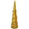 Pop-up plastgran guld 180 cm PET vidaXL 180 x 45 cm – miniatyr 1