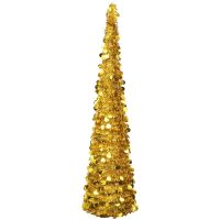 Pop-up plastgran guld 180 cm PET vidaXL