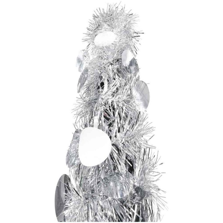 Pop-up plastgran silver 120 cm PET vidaXL 120 x 25 cm – bild 3