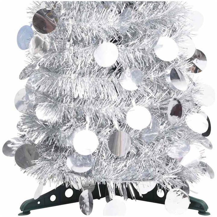Pop-up plastgran silver 120 cm PET vidaXL 120 x 25 cm – bild 4