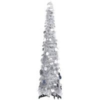 Pop-up plastgran silver 120 cm PET vidaXL
