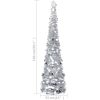 Pop-up plastgran silver 150 cm PET vidaXL 150 x 33 cm – miniatyr 5