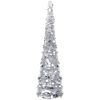 Pop-up plastgran silver 150 cm PET vidaXL 150 x 33 cm – miniatyr 1