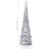 Pop-up Plastgran silver 180 cm PET vidaXL 180 x 45 cm – miniatyr 5