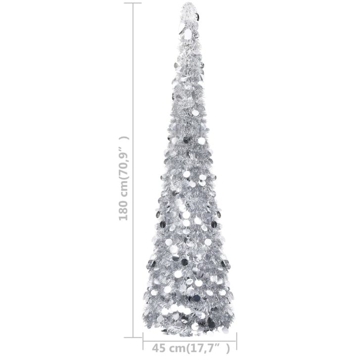 Pop-up Plastgran silver 180 cm PET vidaXL 180 x 45 cm – bild 5