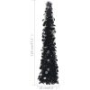 Pop-up plastgran svart 120 cm PET vidaXL 120 x 25 cm – miniatyr 5