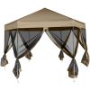 Pop-Up tält sexkantigt med sidoväggar 3,6x3,1 m taupe 220g/m² vidaXL – miniatyr 3