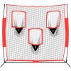 Portabelt baseballnät svart och röd 183x105x183 cm polyester vidaXL – miniatyr 3