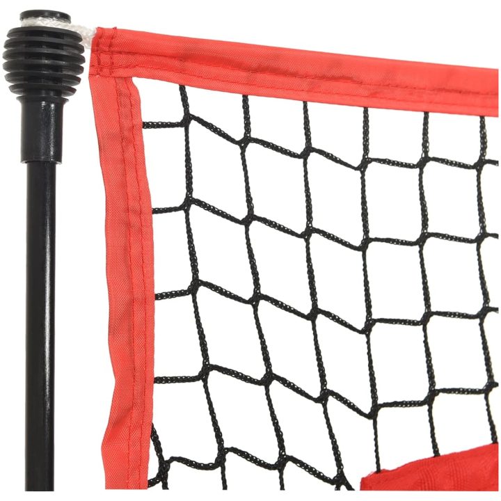 Portabelt baseballnät svart och röd 183x105x183 cm polyester vidaXL – bild 5
