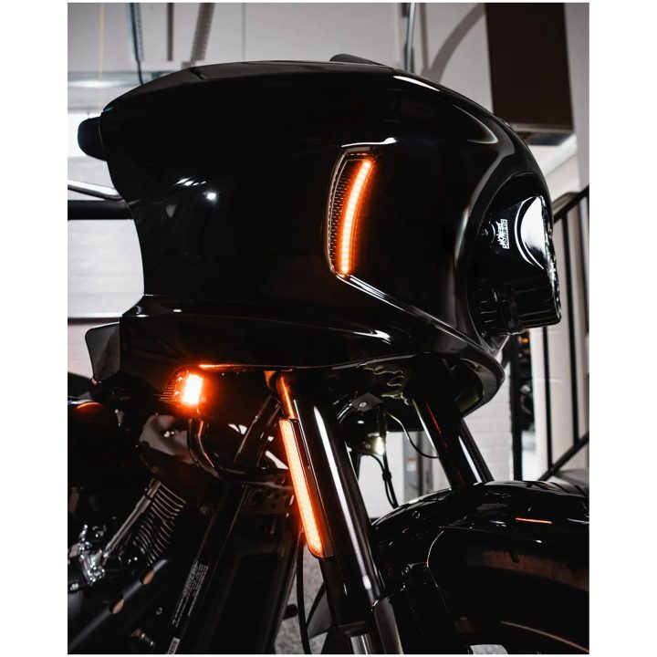 Positionsljus Led Boltz Amber/Vit/Polerad CUSTOM DYNAMICS – bild 4