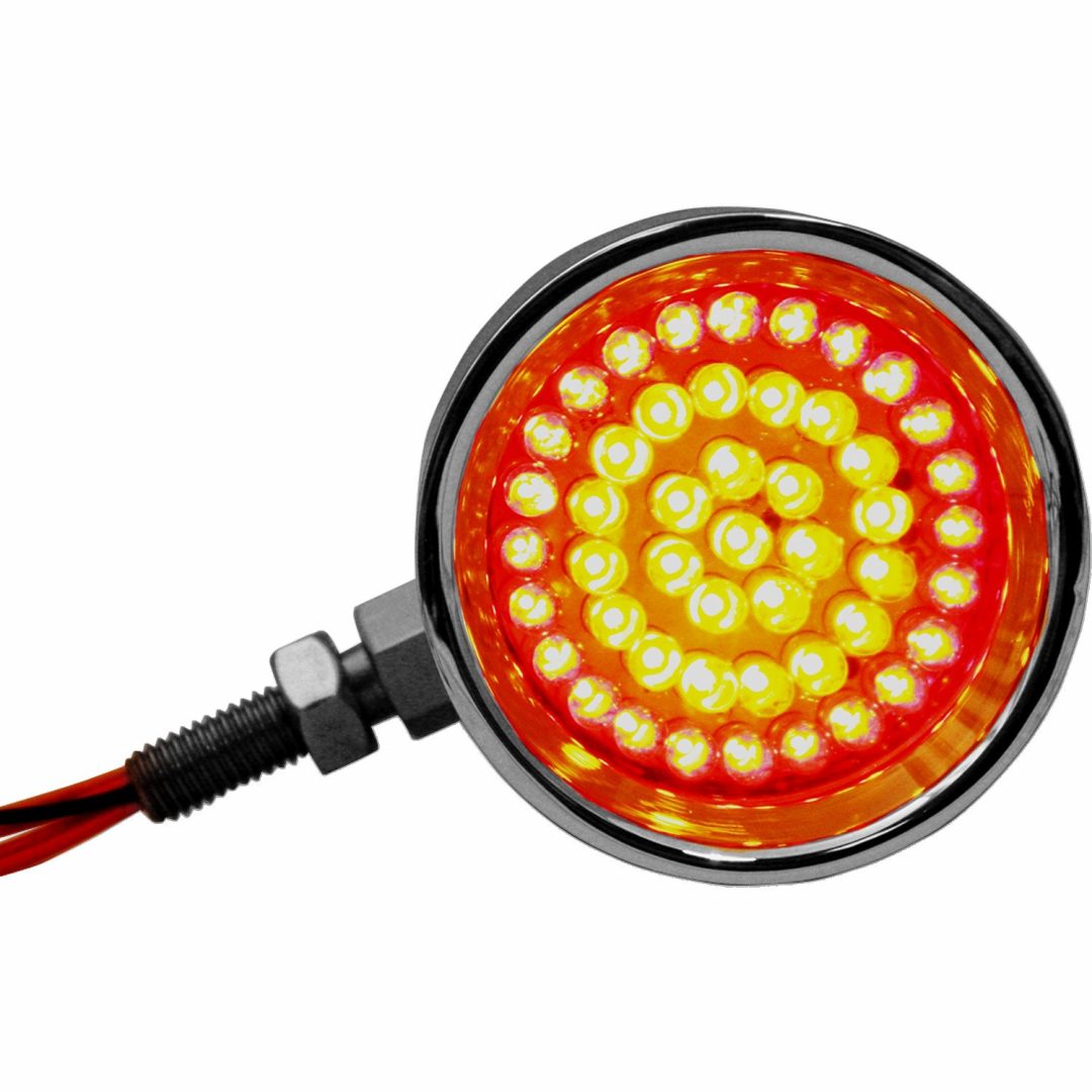 Positionslykta Dual Color Led Bullet Klar/Krom CUSTOM DYNAMICS LIGHT BULLET DUAL MARKER