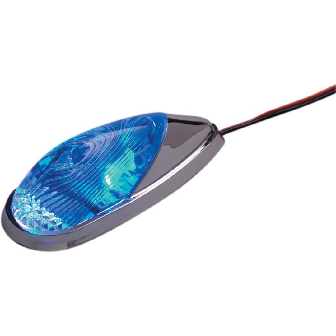 Positionslykta Led Flush-mount Mini Klar/Krom/Blå K&S Technologies MINI FLSH MNT CHR/BL