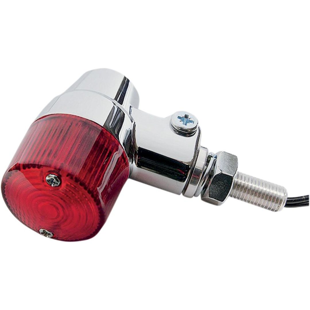 Positionslykta Rund Röd/Krom K&S Technologies MARKR LGHT S/F RED/CHRM