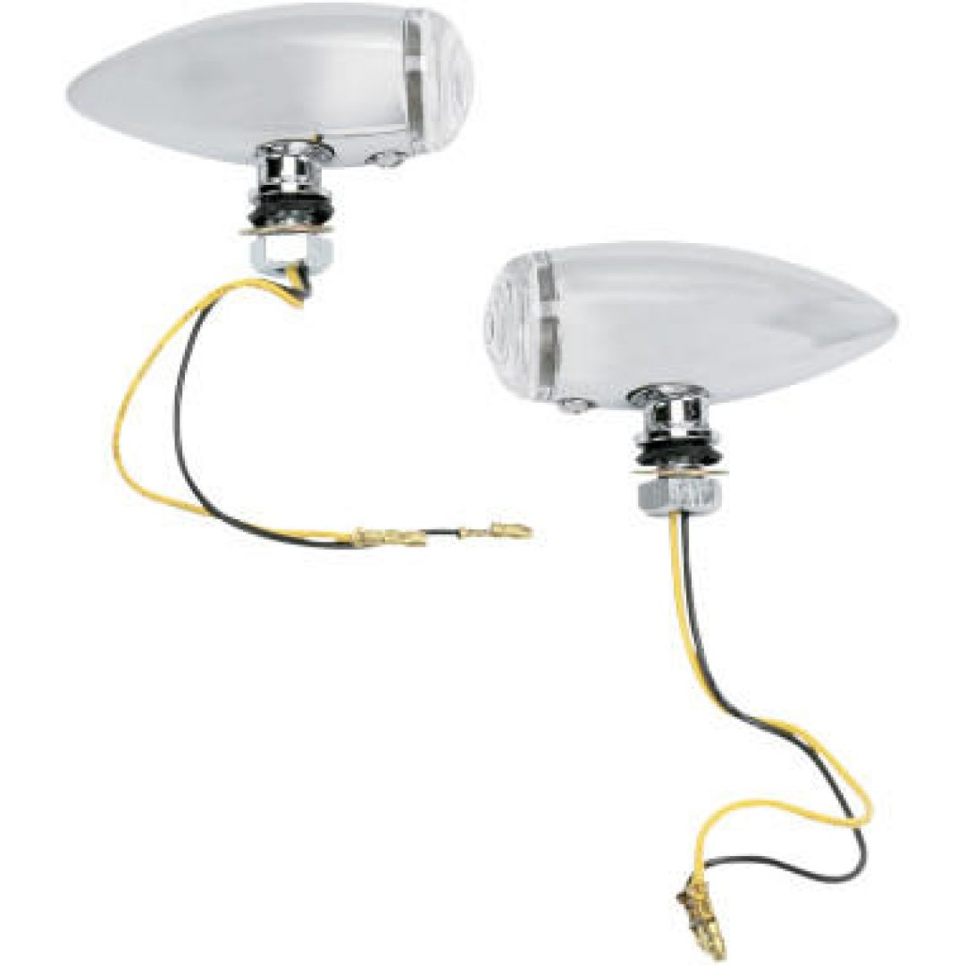 Positionslyktor Chrome Marker Lights Klar/Krom DRAG SPECIALTIES Markeringsljus