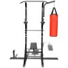 Power Tower med sit-up-bänk och boxning väska vidaXL – miniatyr 2