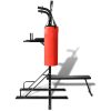 Power Tower med sit-up-bänk och boxning väska vidaXL – miniatyr 3