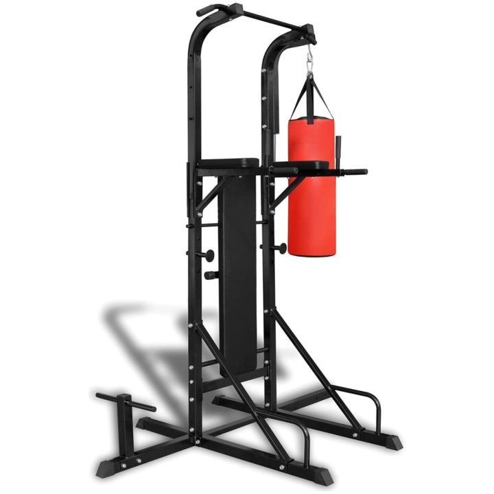 Power Tower med sit-up-bänk och boxning väska vidaXL – bild 4
